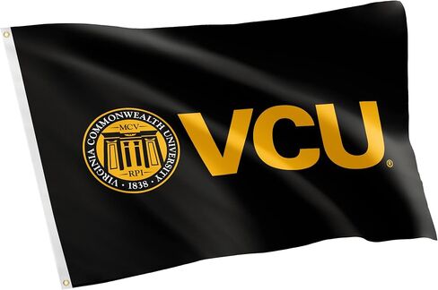 Desert Cactus Virginia Commonwealth University VCU Flag - 3 x 5 Feet Rams Flag, Indoor/Outdoor Durable Fabric, 100% Polyester Design (Style 7) in Saudi Arabia