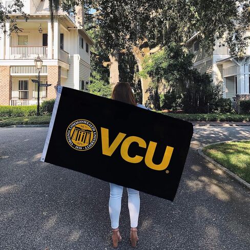 Desert Cactus Virginia Commonwealth University VCU Flag - 3 x 5 Feet Rams Flag, Indoor/Outdoor Durable Fabric, 100% Polyester Design (Style 7) in Saudi Arabia