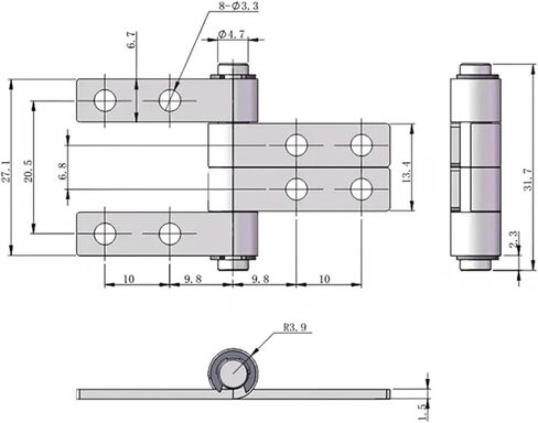 Door Hinge with 360 Degree Rotation and Any Angle Positioning Hinge 1Pcs(1.0N.m) in Saudi Arabia