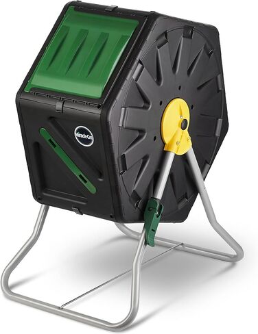 Large Dual Chamber Compost Tumbler – Easy-Turn, Fast-Working System – All-Season, Heavy-Duty, High Volume Composter with 2 Sliding Doors - (2 – 27.7gallon /105 Liter) in Saudi Arabia