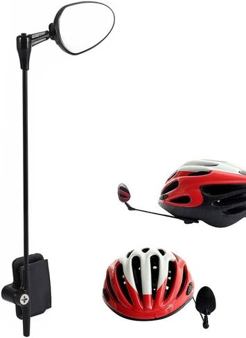 Bike Helmet Rearview Mirror Cycling Rear View Mirror Rearview Mirrors Cycling Accessories for Bike Motorcycle(Black) in Saudi Arabia
