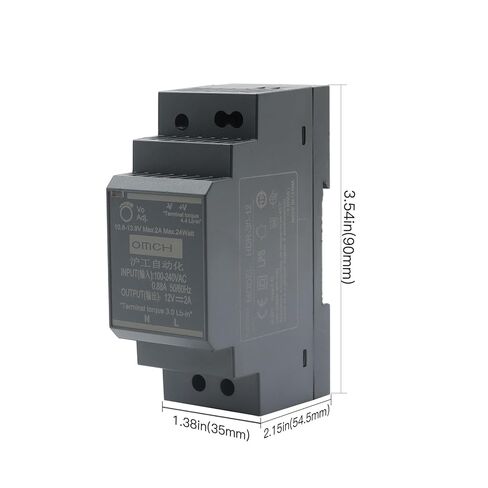 HDR-30-24 24V 1.5A 36W فائق النحافة DIN Rail مزود الطاقة على شكل خطوة للأتمتة الصناعية (36W، 24V 1.5A) in Kuwait