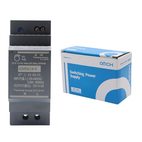 HDR-30-24 24V 1.5A 36W فائق النحافة DIN Rail مزود الطاقة على شكل خطوة للأتمتة الصناعية (36W، 24V 1.5A) in Kuwait