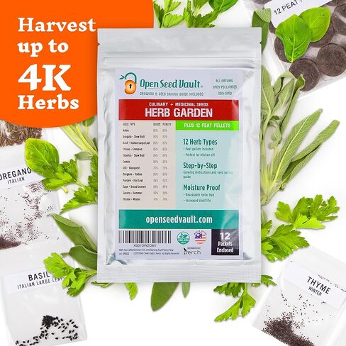 Open Seed Vault 15,000 Heirloom Seeds Non GMO Organic for Planting Vegetables & Fruits (32 Variety Pack) - Survival Gear Food, Gardening Gifts, Emergency Supplies - Premium Quality, High Yield Produce in Saudi Arabia