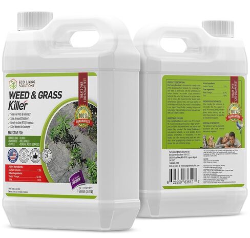ECO Garden PRO - Organic Vinegar Weed Killer | Kid Safe Pet Safe | Clover Killer for Lawns | Moss Killer | Green Grass & Poison Ivy Killer | Spray Ready Glyphosate Free Herbicide (1 Gallon) in Saudi Arabia