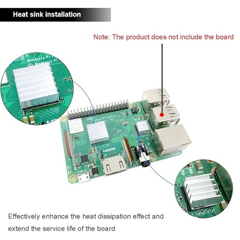 لجراب Raspberry Pi، لجراب Raspberry Pi 3 b+، جراب شفاف متوافق مع تركيب مروحة اللوحة الأم 3B 3B+، مع براغي مبدد حرارة المروحة ومفك براغي وسجادات مضادة للانزلاق in Kuwait