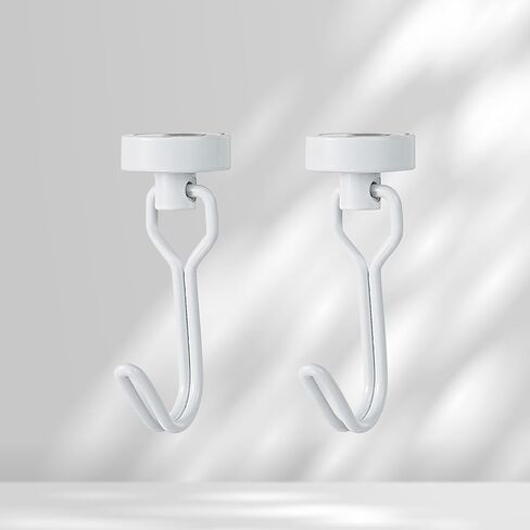 2Pcs Large Size Heavy Duty Hooks, Strong Neodymium Earth for Hanging, Perfect for Refrigerators, Grills, Cruise Cabins & Storage White in Saudi Arabia