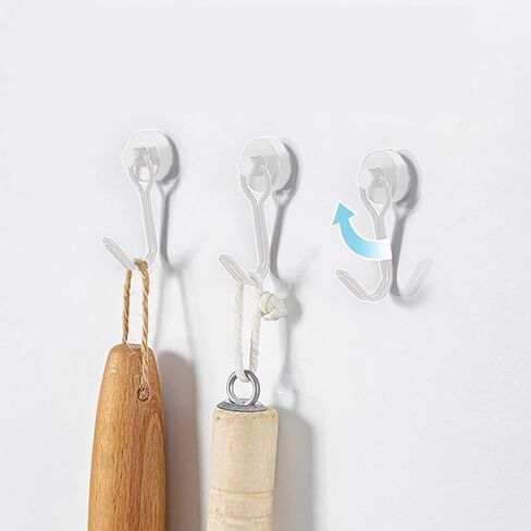 2Pcs Large Size Heavy Duty Hooks, Strong Neodymium Earth for Hanging, Perfect for Refrigerators, Grills, Cruise Cabins & Storage White in Saudi Arabia
