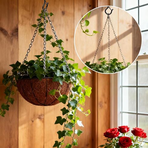 Heavy Duty Ceiling Screw Hooks with Safety Buckle, Black Metal, 2.16 Inches, 5 Pack, for Hanging Plants, String Lights, Wind Chimes in Saudi Arabia