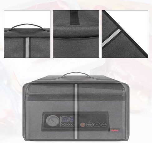 Vacuum Sealer Dust Cover with Lateral Pockets Compatible with USV32 Chamber Vacuum Sealer, 15 x 16.1 x 9.8 In -Dark Gray in Saudi Arabia