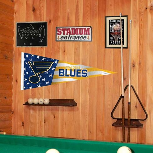 St. Louis Blues Nation USA Americana Stars and Stripes Pennant Banner Flag in Saudi Arabia