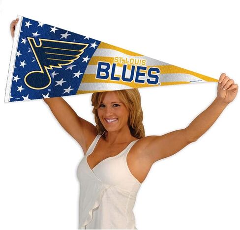 St. Louis Blues Nation USA Americana Stars and Stripes Pennant Banner Flag in Saudi Arabia
