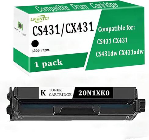 CS431 CX431 Extra High Yield Toner Cartridge 20N1XK0 Compatible for Lexmark CS431dw, CX431adw（6000 Pages） (1BLACK) in Saudi Arabia