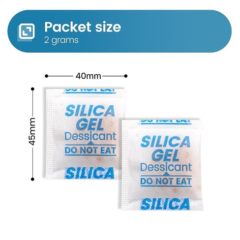 50PCS 2g Silica Gel Packets, Moisture Absorbers Desiccant Packs for Storage, Clothes, Shoes, Electronics, 3D Printer Filament, Jewelry, Spices, Safes, Tools in Saudi Arabia