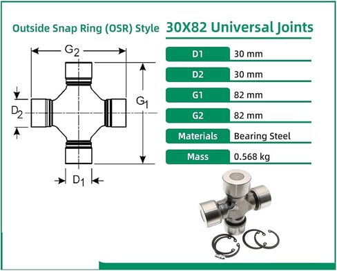 1pcs 30x82 30 * 82 U-Joints Universal Joints Bearing in Saudi Arabia
