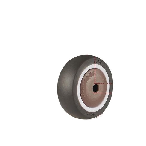 4 Pieces/Batch casters 2 inches TPE Swivel casters casters/Rubber Wheels wear-Resistant Nylon Swivel casters and Accessories Nuts(1inch) in Saudi Arabia