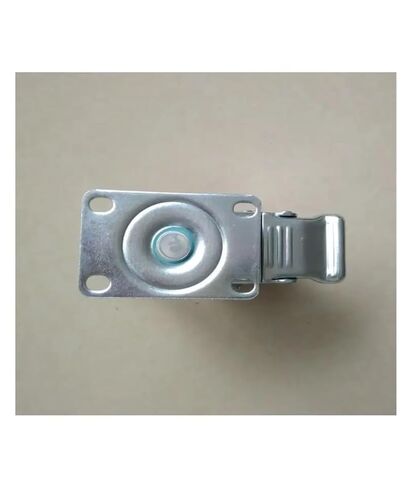 1 piece Caster 3 inches Iron core PU Swivel Wheel with Brake Medium red Round Rubber Coating in Saudi Arabia