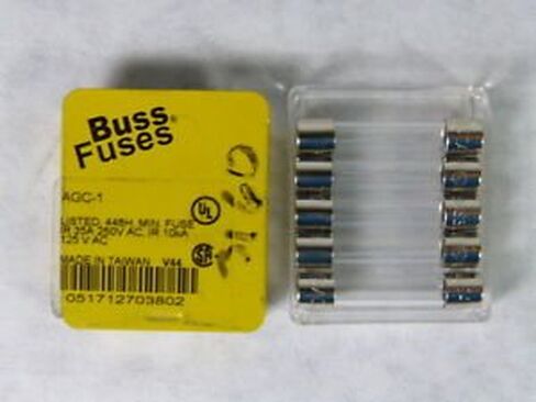 Bussmann AGC-1 Fast Acting Fuse 1A 250V Lot of 5 in Saudi Arabia