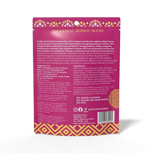 Mujer Fuerte – Traditional Herbal Tea Blend for Women’s Wellness and Vitality, 15 Natural Herbs, Caffeine-Free, Loose Leaf, 5 oz (142 g) in Saudi Arabia