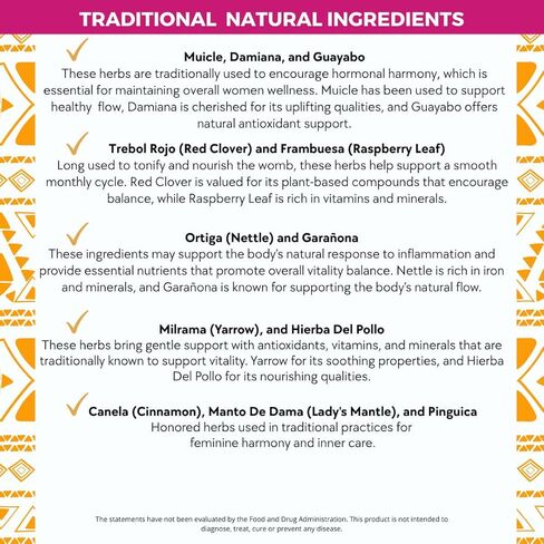 Mujer Fuerte – Traditional Herbal Tea Blend for Women’s Wellness and Vitality, 15 Natural Herbs, Caffeine-Free, Loose Leaf, 5 oz (142 g) in Saudi Arabia