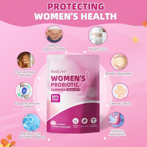 Vaginal Probiotics Gummies for Women, pH Balance for Women, Feminine Probiotics Gummy for Vaginal Health, Odor Control, Gut Health, Immune Support, Pineapple Probiotic Gummies for Woman, 90 Count in Saudi Arabia