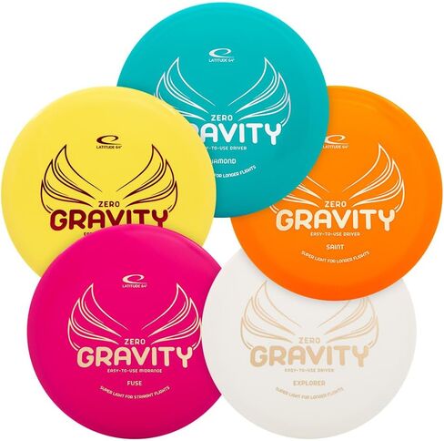 مجموعة مشغل الجولف Latitude 64 Gravity Disc | مجموعة جولف مكونة من 3 قطع | بيور، فيوز، إكسبلورر | بلاستيك عائم خفيف الوزن لرحلات أطول | مثالي للمبتدئين | 120-130 جرام (قد تختلف الألوان) in Kuwait
