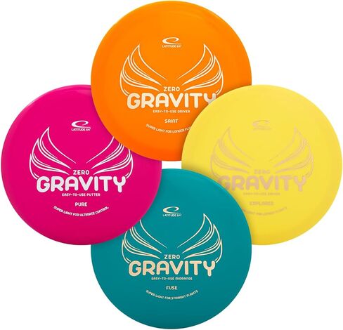 Latitude 64 Gravity Disc Golf Starter Set | 3 Piece Disc Golf Set | Pure, Fuse, Explorer | Lightweight, Floating Plastic for Longer Flights | Perfect for Beginners | 120-130g (Colors May Vary) in Saudi Arabia