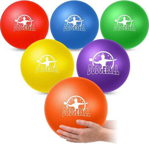 Jerify Big Foam Dodgeball Set 8 Inch Soft Skin Playground Dodgeballs Bulk, Low Density Foam for Non Sting GaGa Pits, Dodgeball, Sports Equipment for Kids and Adults in Saudi Arabia