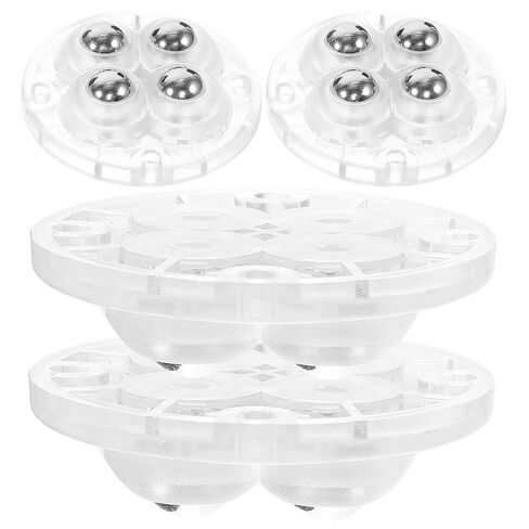 Healifty 4pcs Adhesive Swivel Mini Ball Casters for Small Furniture and Trash Can Mobility, Sturdy Base Wheels for Storage Boxes and Appliances in Saudi Arabia