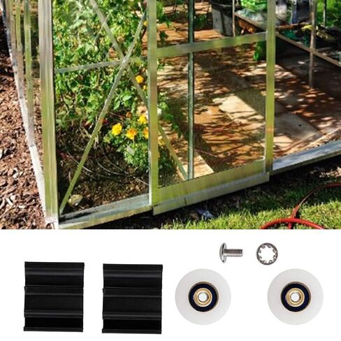 Greenhouse Door Wheel Replacement Kit, 22mm Halls Greenhouse Sliding Door Roller Set Harbor Freight Greenhouse Door Wheels Garden Replacement Accessories in Saudi Arabia