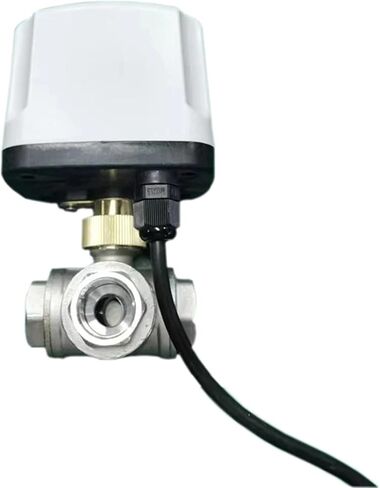 DN15 3 Way 304 Stainless Steel Motorized Ball Valve 3-Wire 2 Control T Type Electric 1Pcs(DN20,12VDC_CR02) in Saudi Arabia