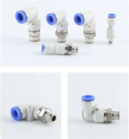 موصلات دوارة هوائية تركيبات دوارة دوران NRL-M5 1/4 1/2 خرطوم مشترك 6/8/10 مللي متر 1 قطعة (6-02) in Kuwait