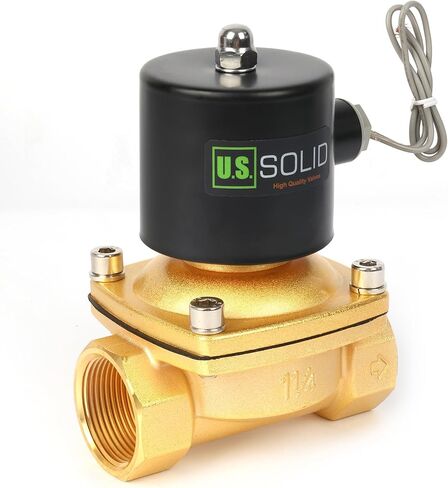 U.S. Solid Solenoid Valve - 1 1/4" Zinc-Alloy 24V DC Normally Closed Electric Water Valve, NBR Seal in Saudi Arabia