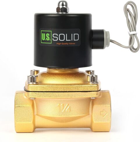 U.S. Solid Solenoid Valve - 1 1/4" Zinc-Alloy 24V DC Normally Closed Electric Water Valve, NBR Seal in Saudi Arabia