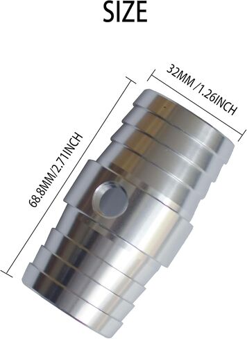 1-1/4" Radiator Hose Barb Coupler with 1/8" NPT Steam Port for LS Swap Steam Coolant Crossover Splice Replacement Aluminum in Saudi Arabia