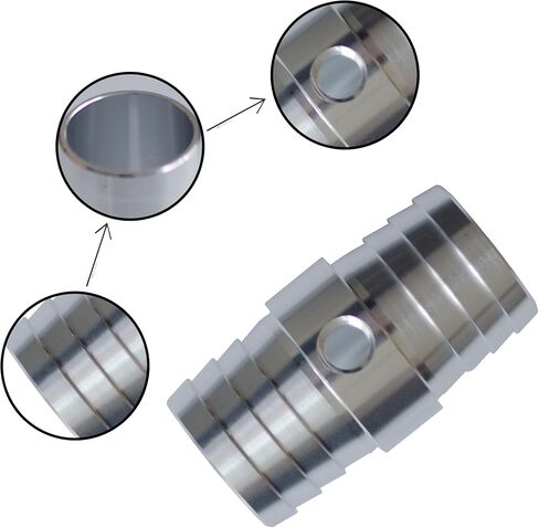 1-1/4" Radiator Hose Barb Coupler with 1/8" NPT Steam Port for LS Swap Steam Coolant Crossover Splice Replacement Aluminum in Saudi Arabia