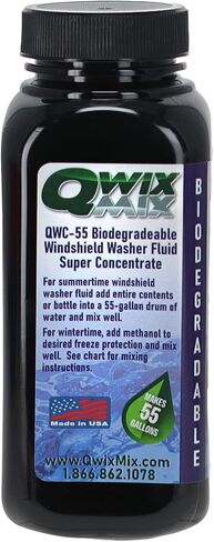 Windshield Washer Fluid Concentrate, 1 Bottle Makes 55 Gallons - 100% Biodegradable Grime & Dirt Remover, Superior Commercial Grade Glass Cleaner, Single in Kuwait