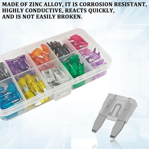 120PCS Car Mini Fuses Assortment Kit, Fuses Automotive Kit with Puller Tool, Blade Micro Low Profile Mini Fuse Kit (2A/3A/5A/7.5A/10A/15A/20A/25A/30A/35A) for Car RV Truck SUV Motorcycle in Saudi Arabia