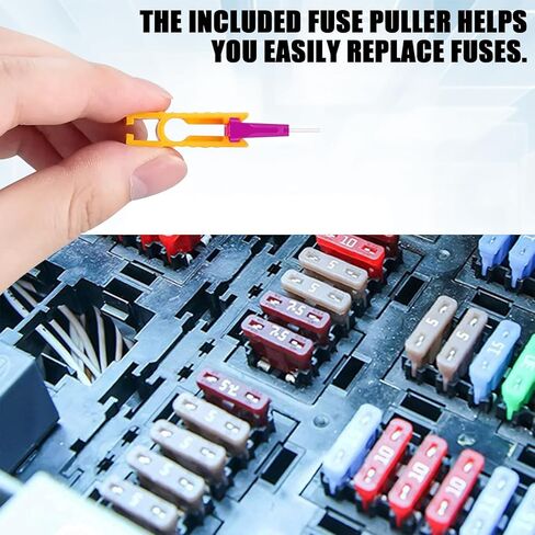 120PCS Car Mini Fuses Assortment Kit, Fuses Automotive Kit with Puller Tool, Blade Micro Low Profile Mini Fuse Kit (2A/3A/5A/7.5A/10A/15A/20A/25A/30A/35A) for Car RV Truck SUV Motorcycle in Saudi Arabia