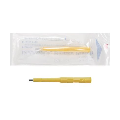 Generic Sterile Disposable Biopsy Punch Curettes, Size 2MM, Biopsy Dermal Punch Curette for Piercing & Lab Use with Protective Handle, 1 Pack in Saudi Arabia