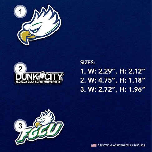 Desert Cactus Florida Gulf Coast University Acrylic Magnet 3 Pack FGCU Eagles Decorative Design Officially Licensed (Magnet Set A) in Saudi Arabia