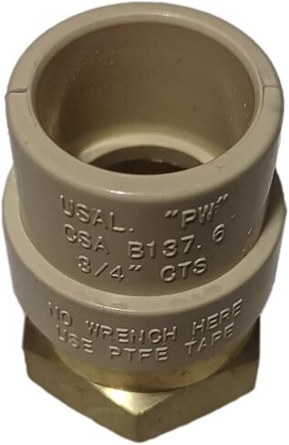 XFITTING 3/4 بوصة أنثى NPT x 3/4 بوصة محول CPVC، نحاس، 5 قطع in Saudi Arabia