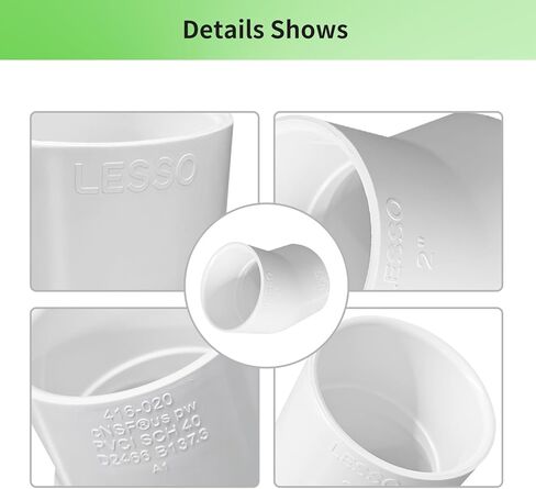 LESSO1-1/2 بوصة 22.5 درجة الكوع تركيب الأنابيب البلاستيكية، 2 طريقة الأثاث الصف موصل الأنابيب البلاستيكية الكوع تركيب الأنابيب موصل الزاوية لهيكل دعم حديقة الجرف DIY in Kuwait