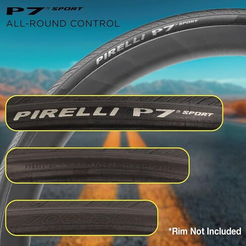 إطار دراجة Pirelli P7 Sport 26-622 700 x 26c عالي الأداء - الثقة والتحكم والمتانة في إطار تدريب واحد - التعامل الأمثل والراحة in Kuwait