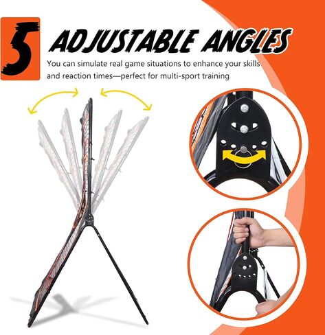 4x7FT Lacrosse Rebounder, Volleyball Rebounder Net, 5 Adjustable Angles Lacrosse Bounce Back for Backyard & Outdoor, Baseball Softball and Soccer Rebound with Target Strip, Sturdy Frame in Saudi Arabia