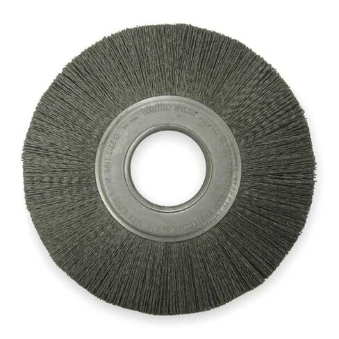 Weiler 86126 8 "Burr-Rx Crowmbed Germent Brush ، .026/120cg fill ، 2" Arbor Hole ، Made in the USA in Kuwait