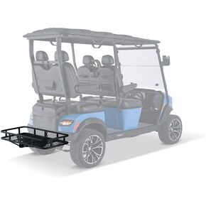 Universal Rear Cargo Carrier – Heavy-Duty Golf Cart Hitch Mount Rack, 2" Receiver – Black Steel Utility Basket by Dr. Gooliu in Saudi Arabia