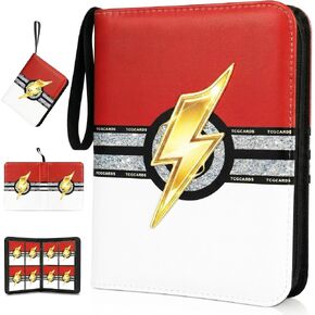 Trading Card Binder for Gifts,400 Cards Collectible Trading Card Holder Case with 50 Sleeves, 4 Pocket for TCG Game Cards Collection & Sports Trading Cards Album in Saudi Arabia