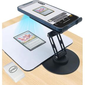 Foldable MTG Trading Card Scanner Stand - Sports Card Scanner Set lncluding Phone Holder, Scanning Pad & 50 Card Sleeves for Quickly Scan and Price Check in Kuwait