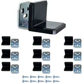 MR BRACKET Plastic Covered Small L Bracket Set Stainless Steel, Anthracite Shelf Brackets, 90 Degree Right Angle Metal Corner Brace for Furniture, Stainless Steel Corner Brace for Chair, Drawer in Saudi Arabia